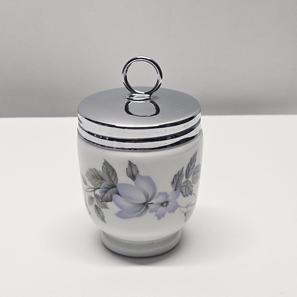 Vintage Royal Worcester Porcelain England "June Garland" Floral Egg Coddler